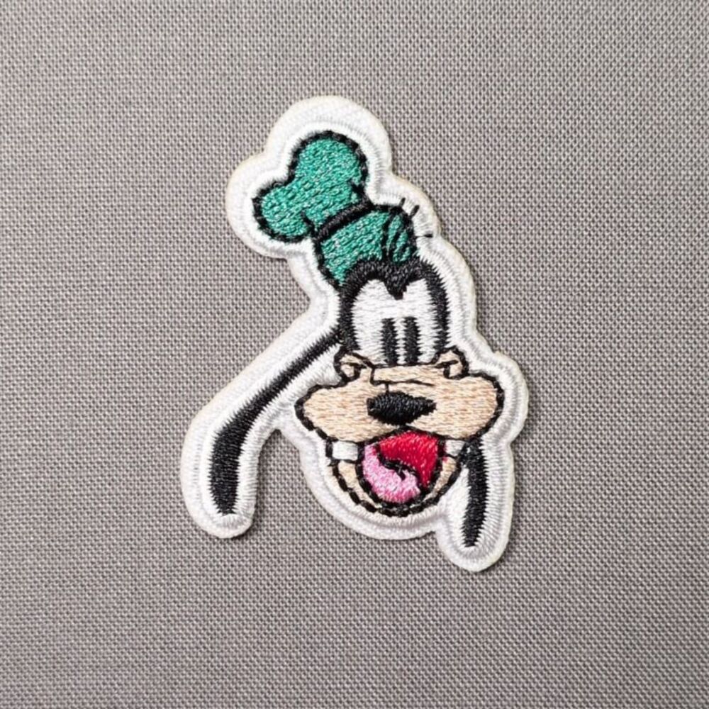 Goofy Embroidered Iron On Patch | Cartoon Character
